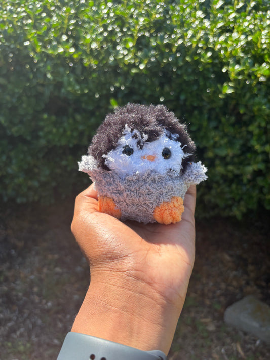 Gray Fuzzy Mini Penguin