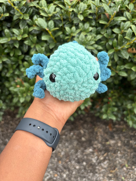 Light Teal & Dark Teal Axolotl