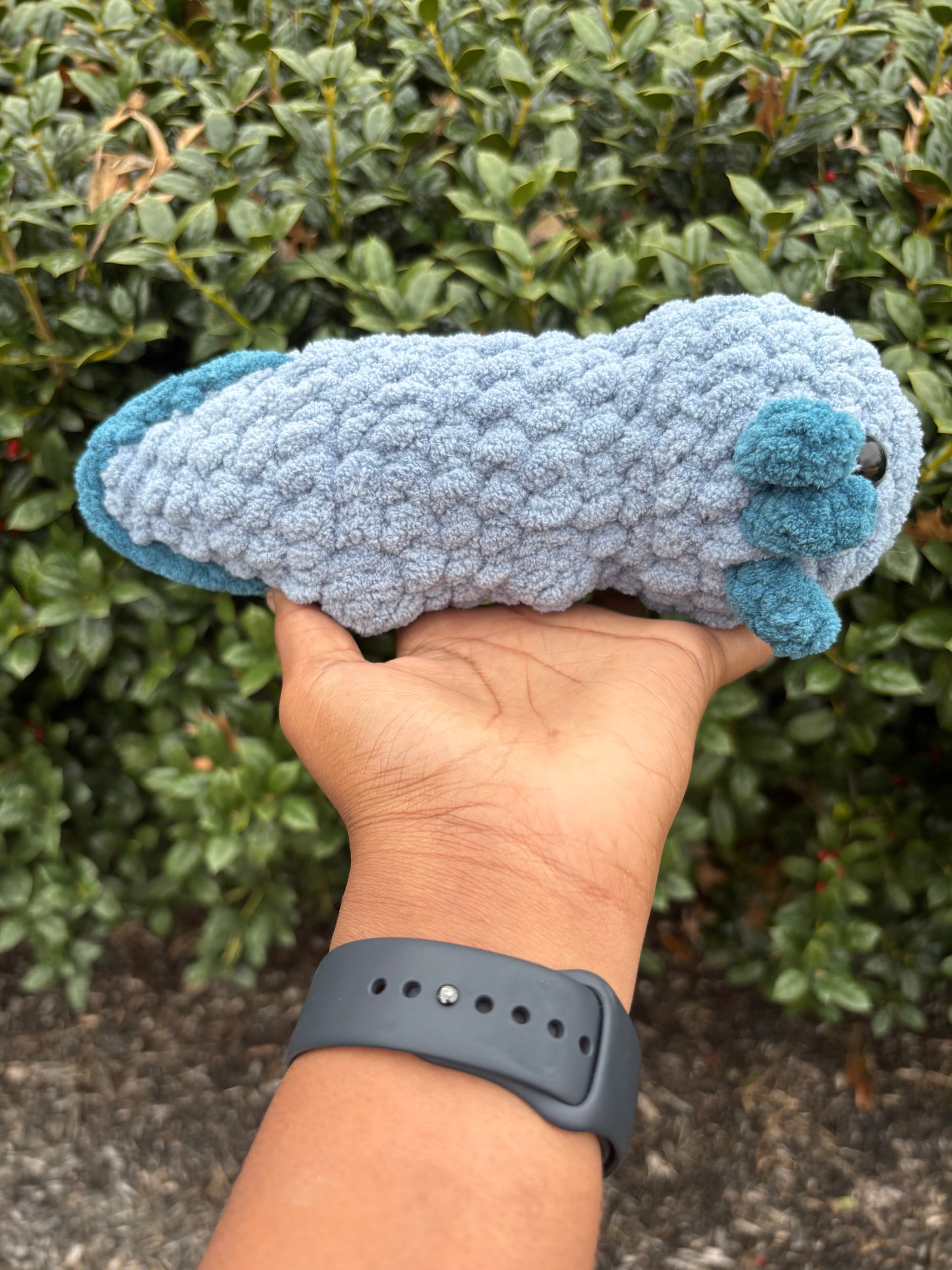 Dusty Blue & Dark Teal Axolotl