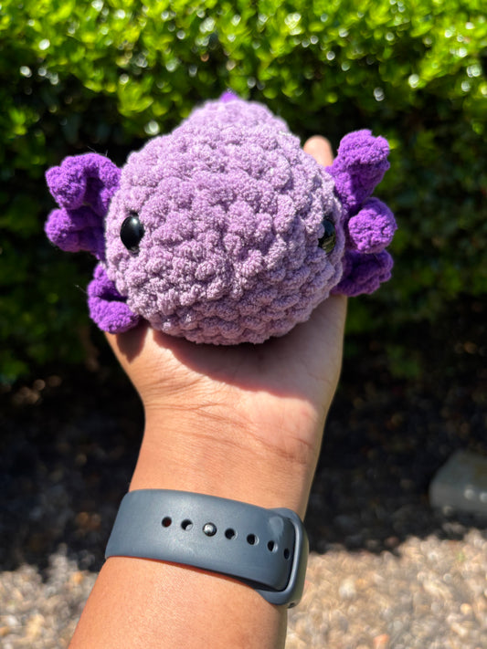Dark Purple & Lavender Axolotl